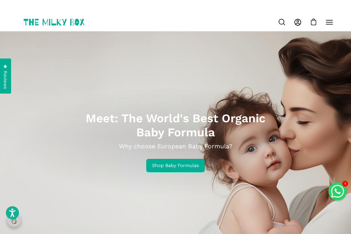 The Milky Box homepage screenshot