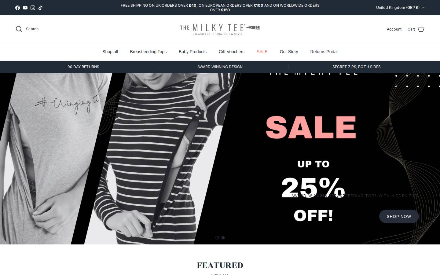 Themilkyteecompany homepage screenshot