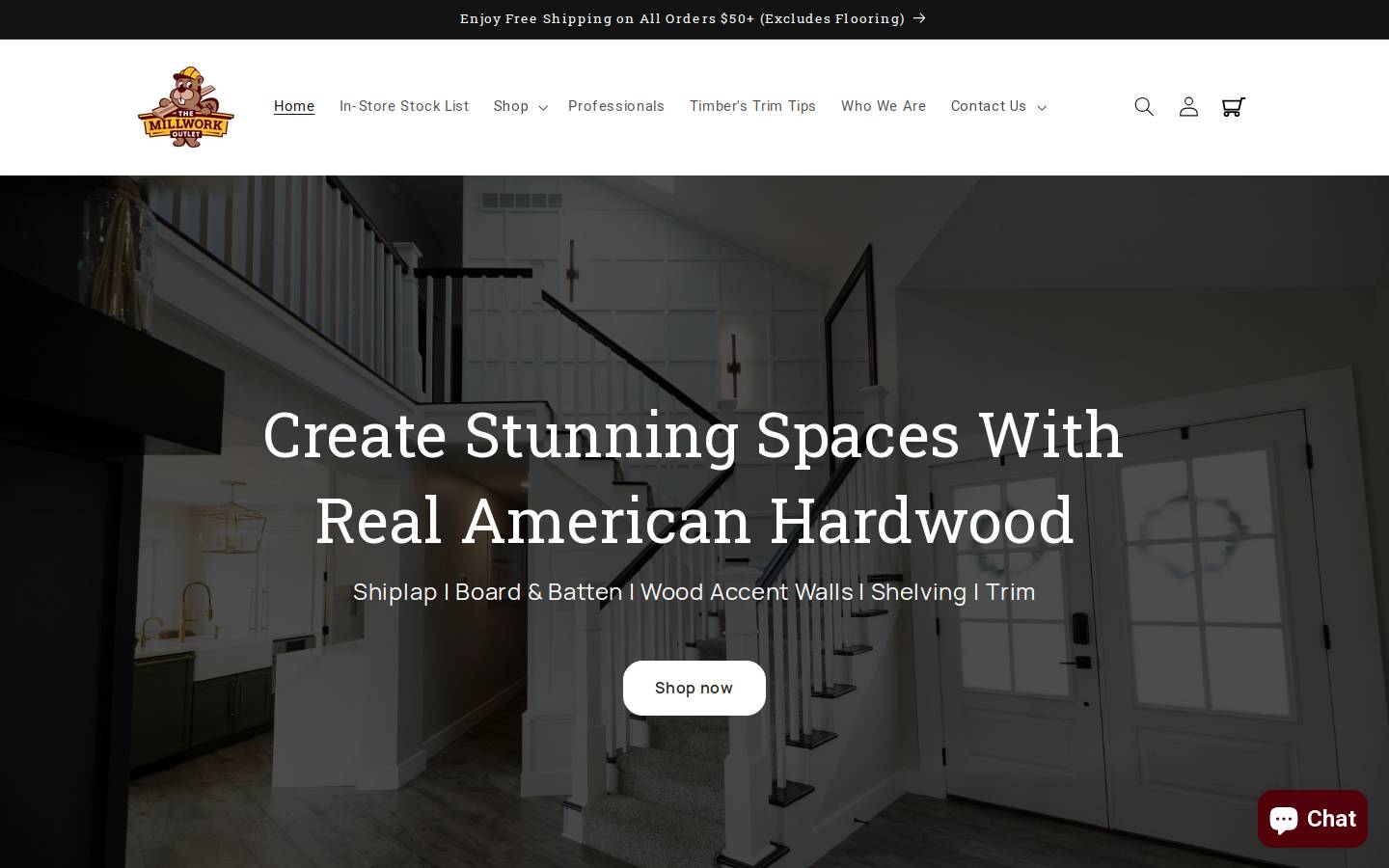 themillworkoutlet.com homepage screenshot