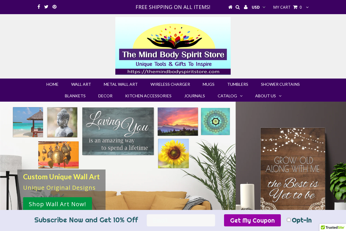 themindbodyspiritstore.com homepage screenshot