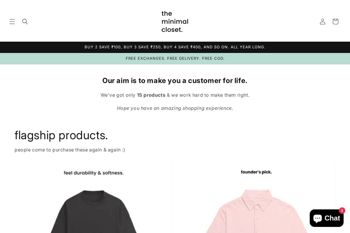 Theminimalcloset homepage screenshot