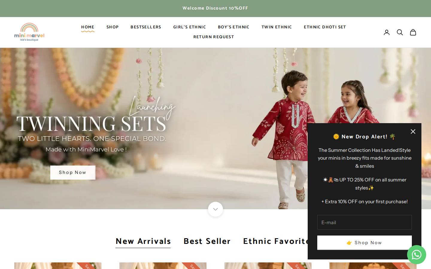 theminimarvel.com homepage screenshot
