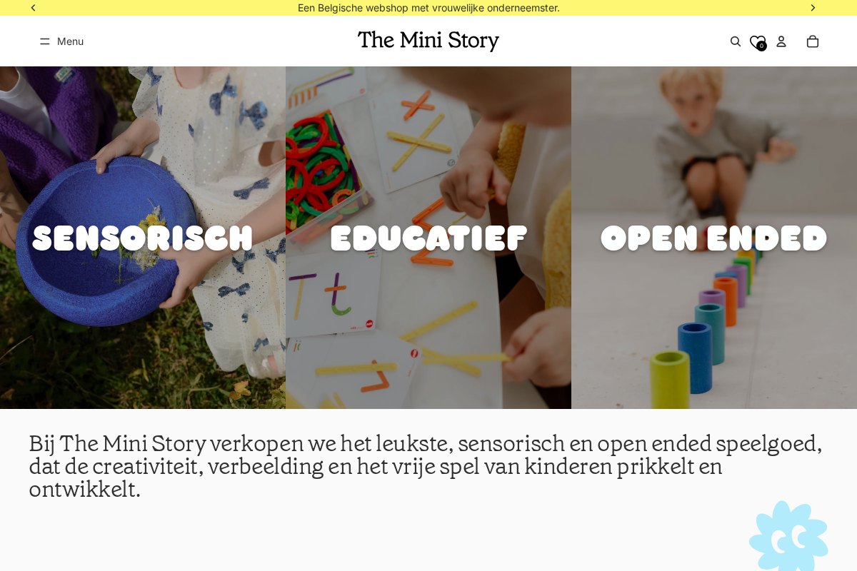 The Mini Story homepage screenshot