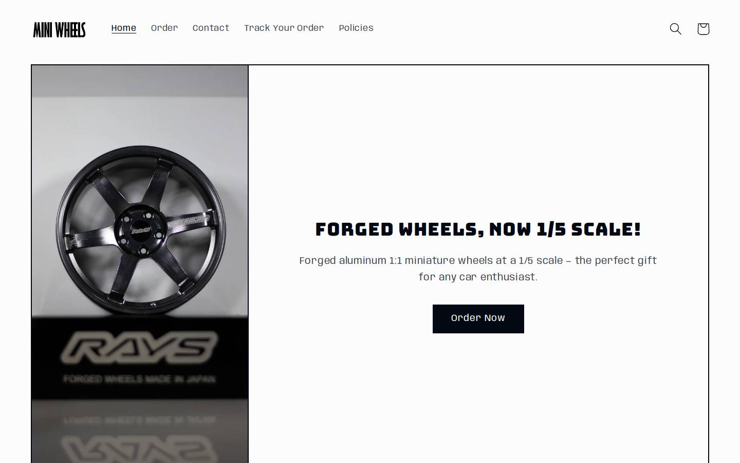theminiwheels.com homepage screenshot