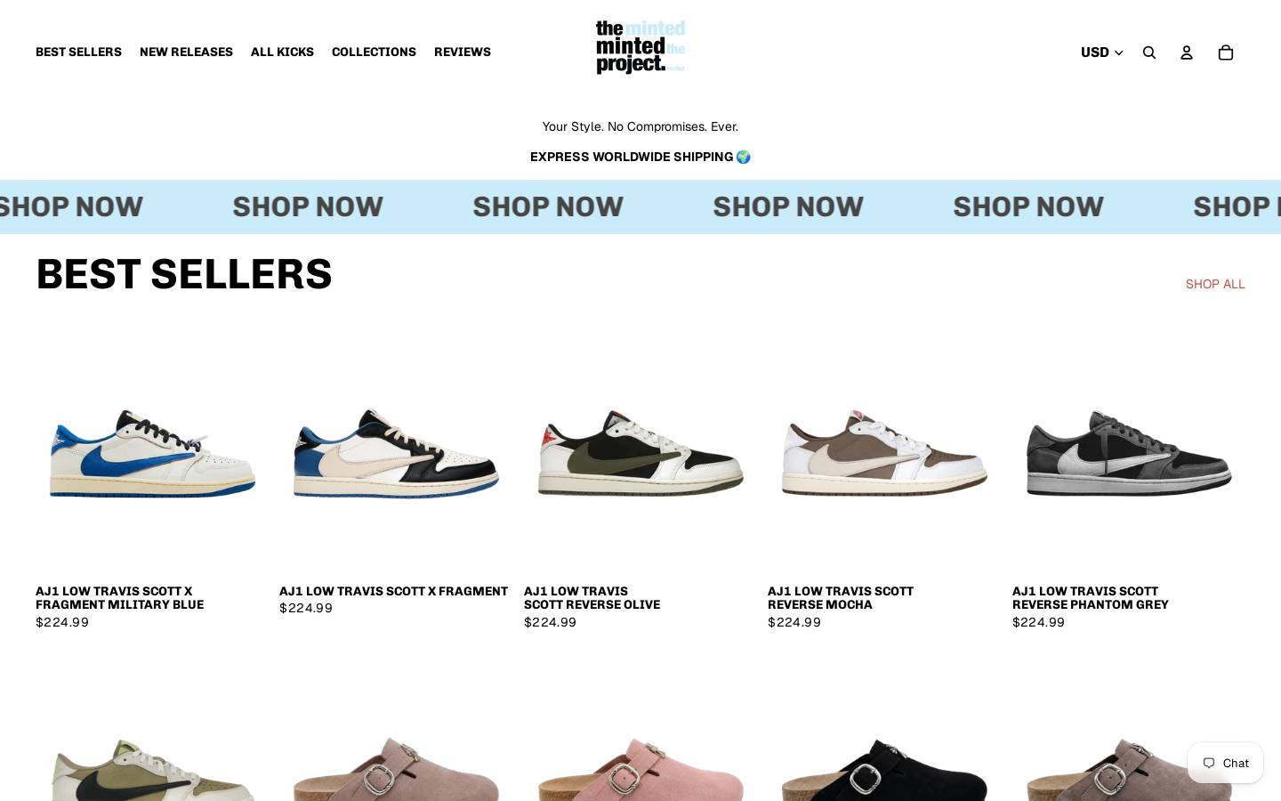 Themintedproject homepage screenshot
