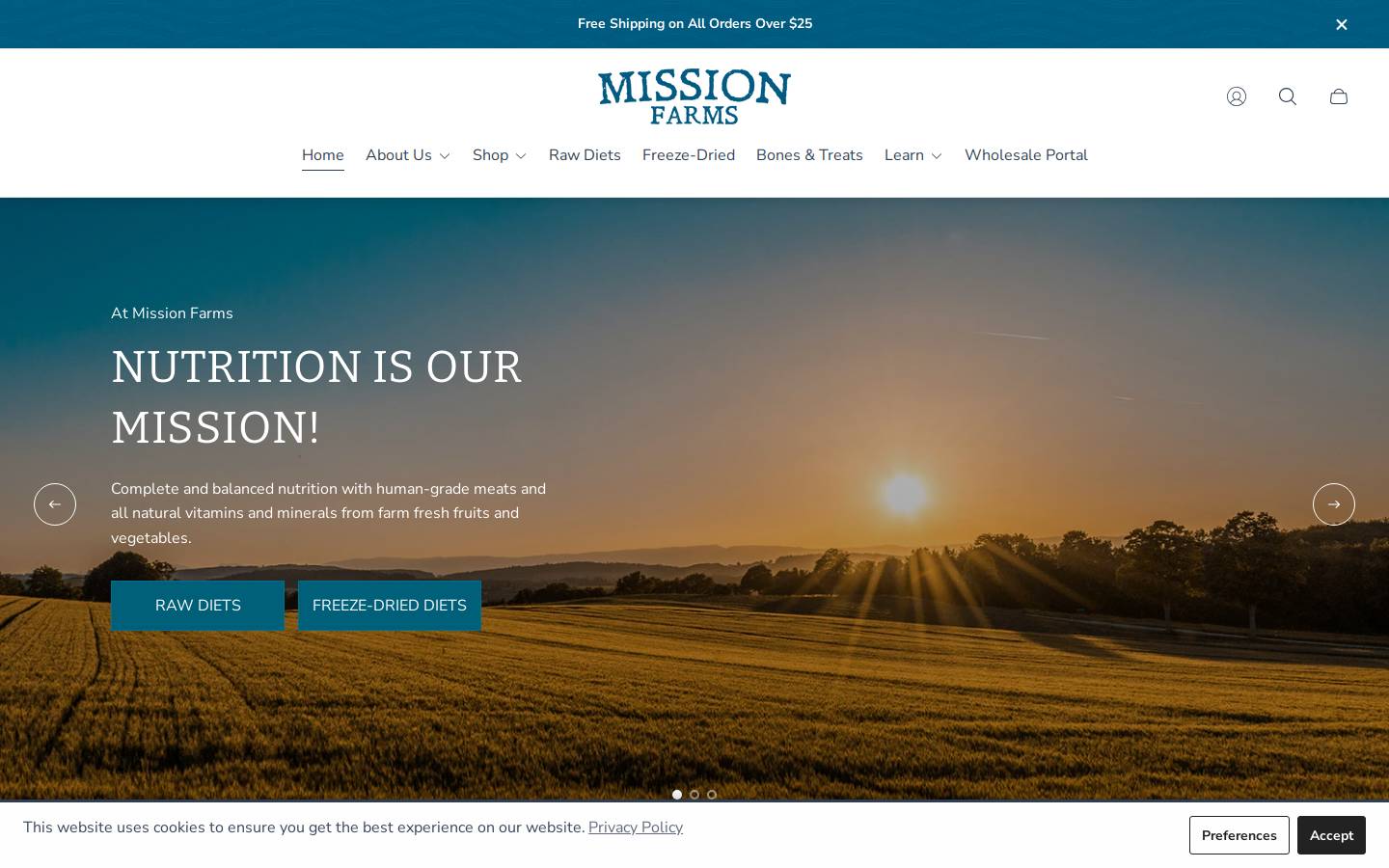 themissionfarms.com homepage screenshot