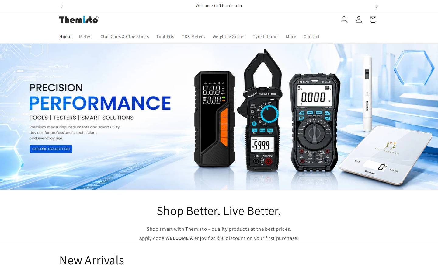 themisto.in homepage screenshot