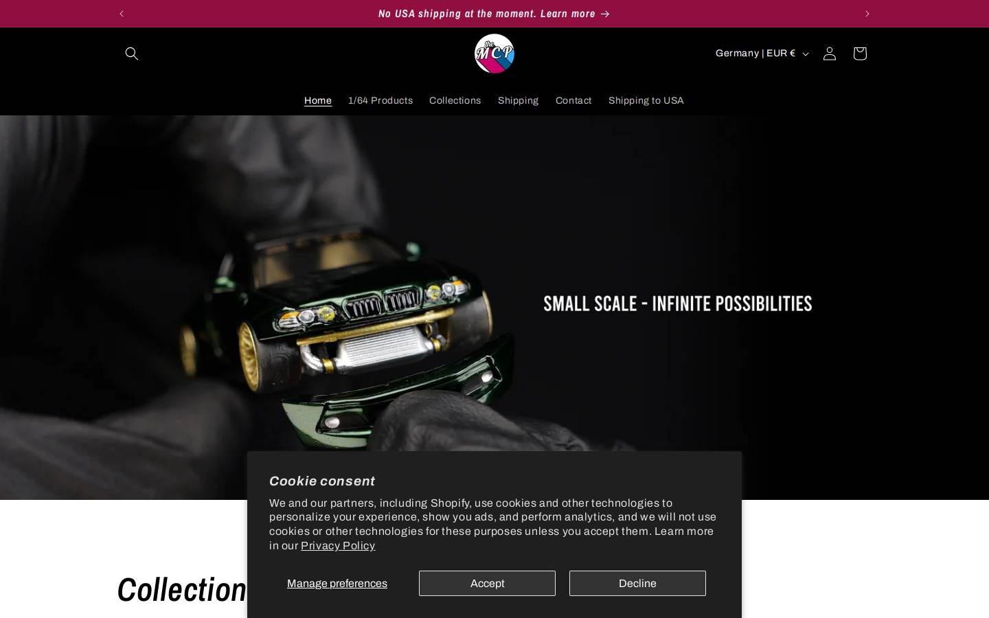 themodelcarproject.com homepage screenshot
