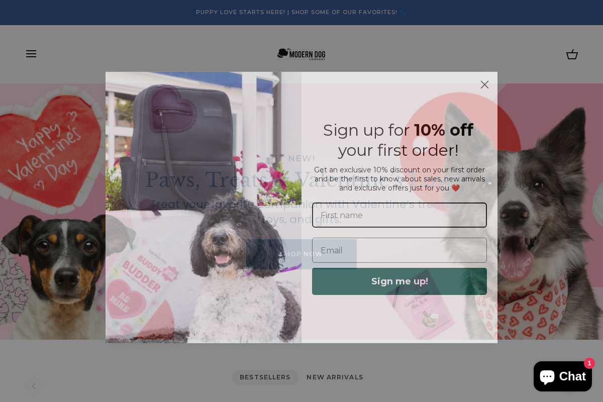 The Modern Dog Company Store homepage screenshot