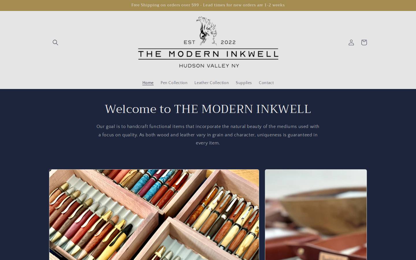 themoderninkwell.com homepage screenshot