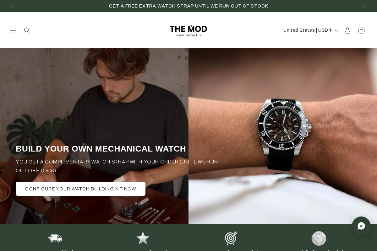 THE MOD homepage screenshot