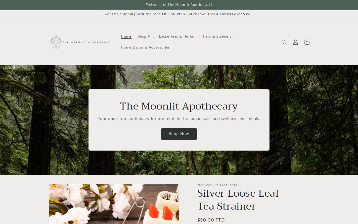 themoonlitapothecary.com homepage screenshot