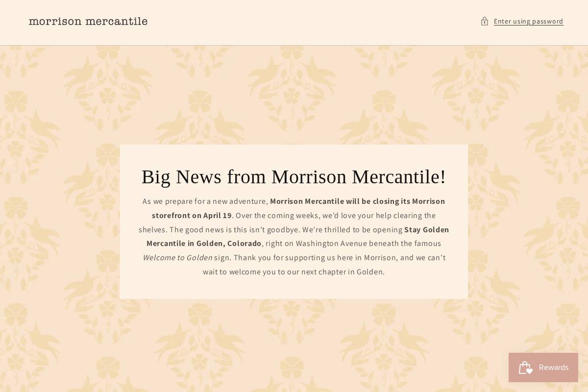 themorrisonmercantile.com homepage screenshot