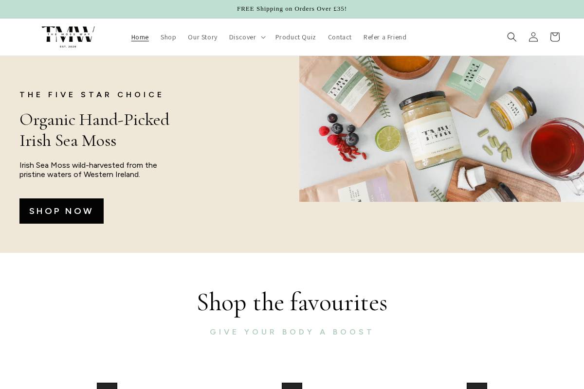 The Moss Way homepage screenshot