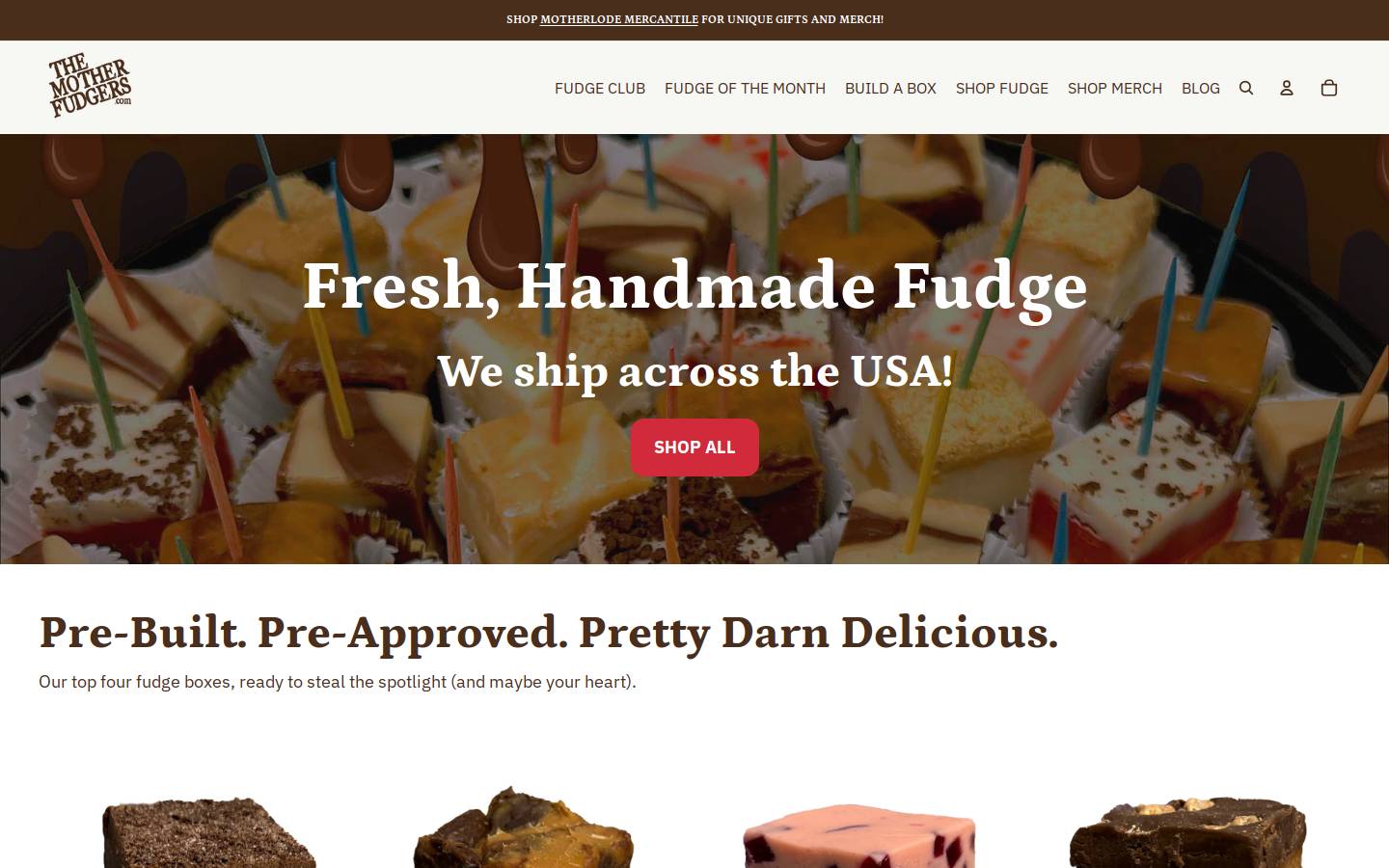 themotherfudgers.com homepage screenshot