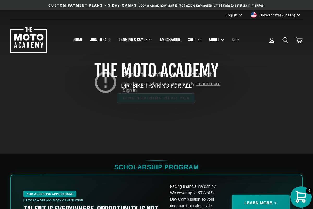 themotoacademy.com homepage screenshot