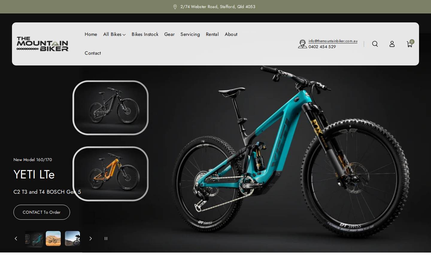 themountainbiker.com.au homepage screenshot