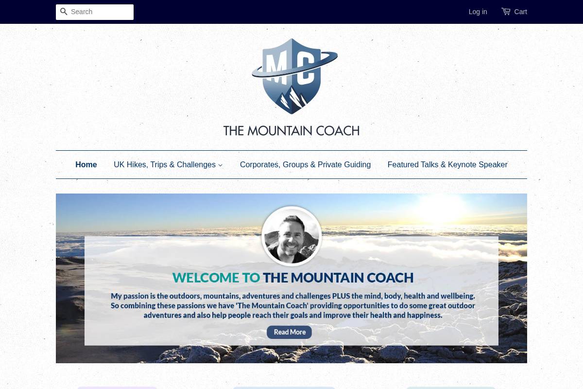 Themountaincoach homepage screenshot