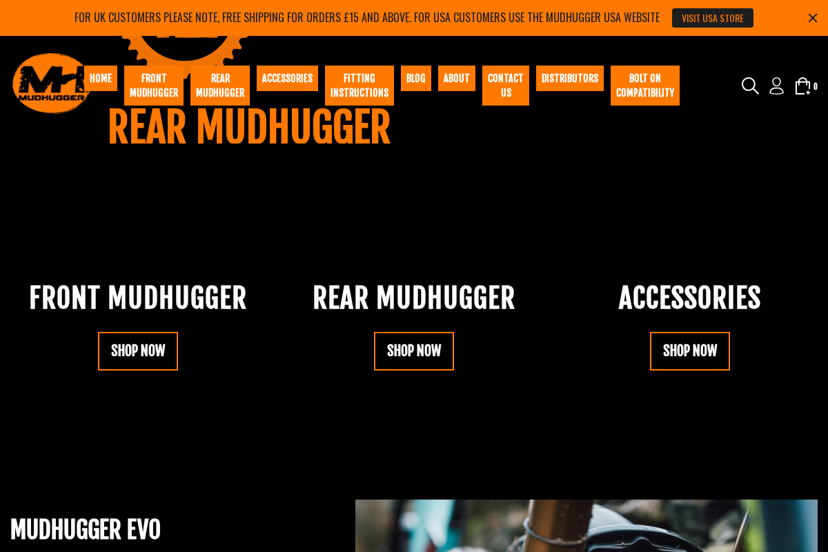 Themudhugger homepage screenshot