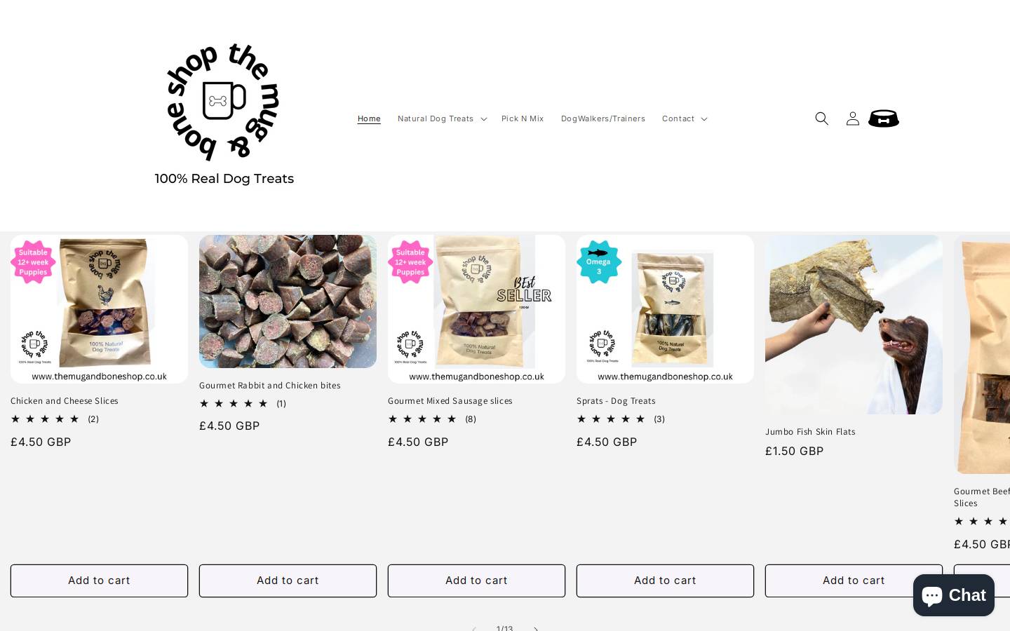 themugandboneshop.co.uk homepage screenshot