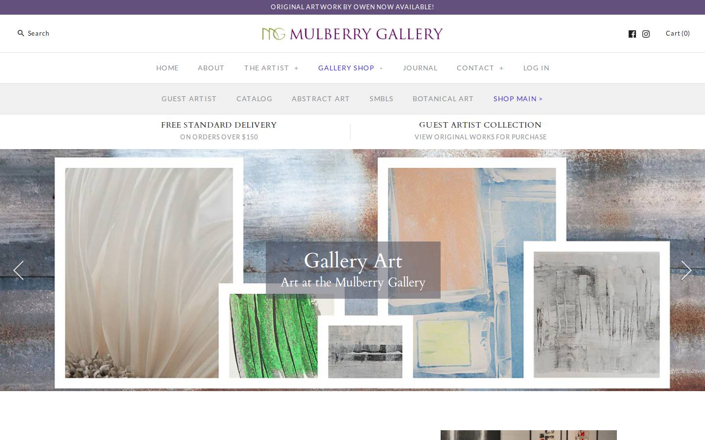 themulberrygalleryshop.com homepage screenshot