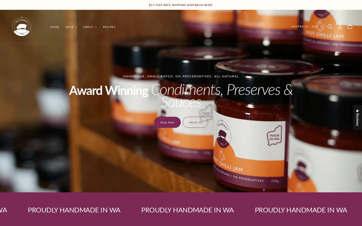 Themulberrypig homepage screenshot