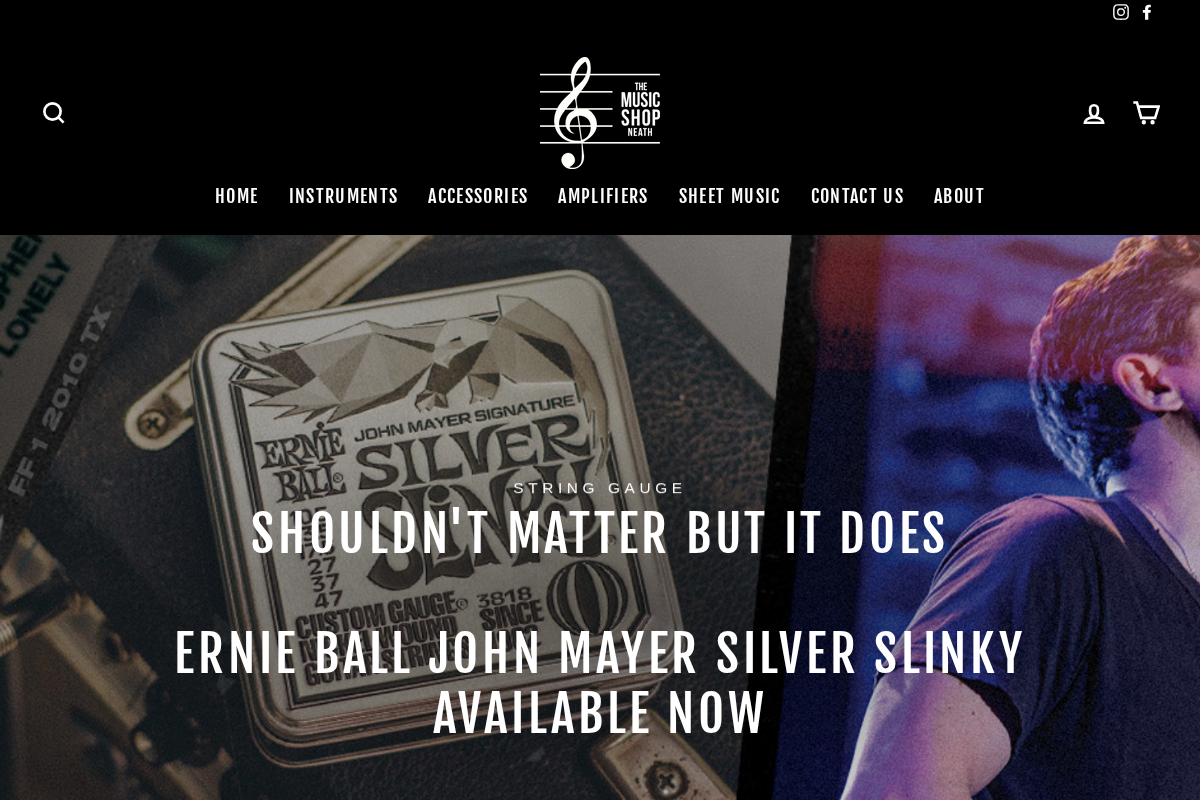 The Music Shop (Neath) homepage screenshot