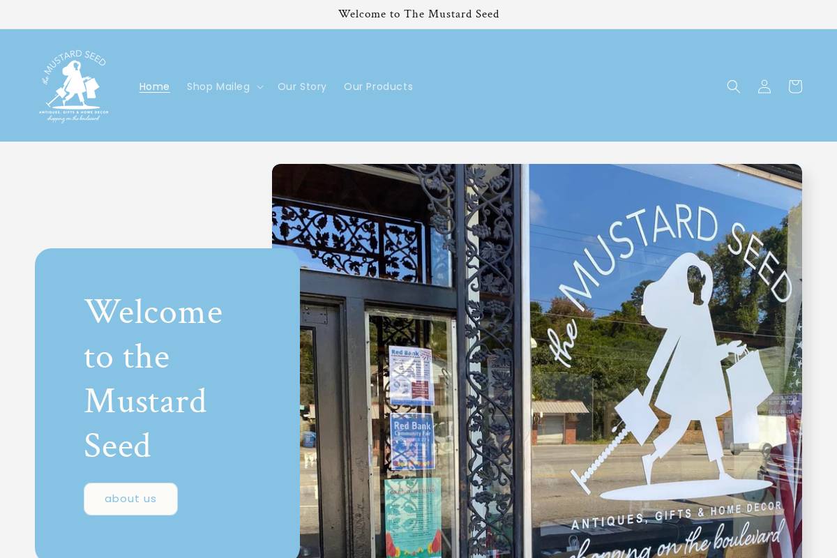 themustardseedgifts.com homepage screenshot