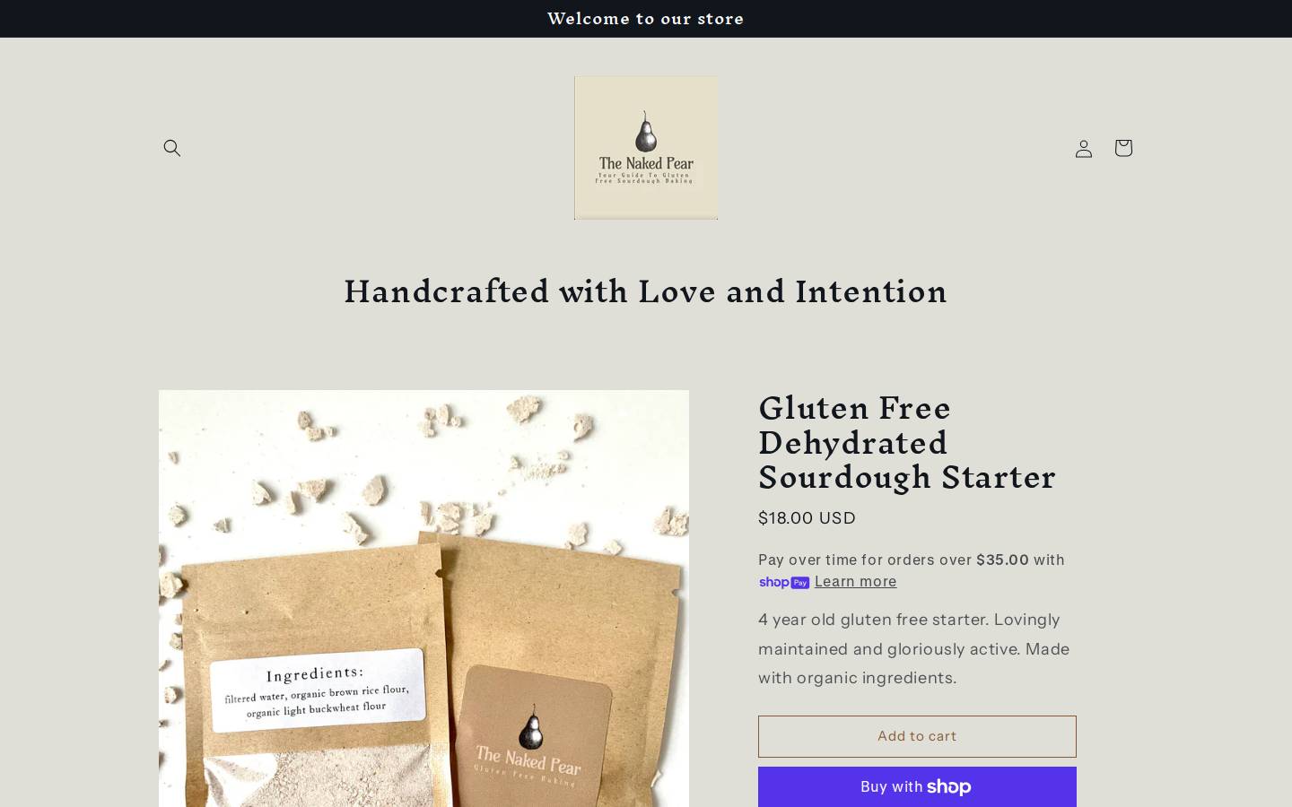 thenakedpearco.com homepage screenshot