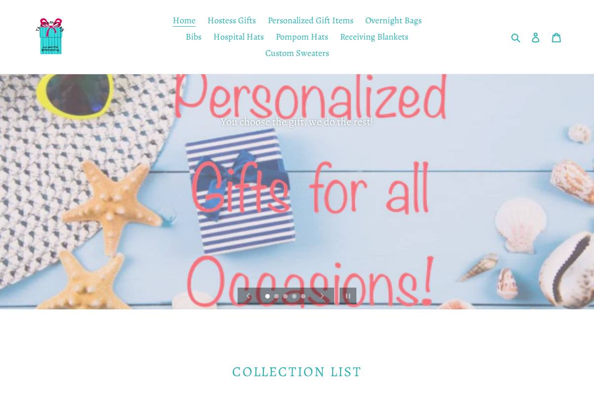 thenametaggifts.com homepage screenshot