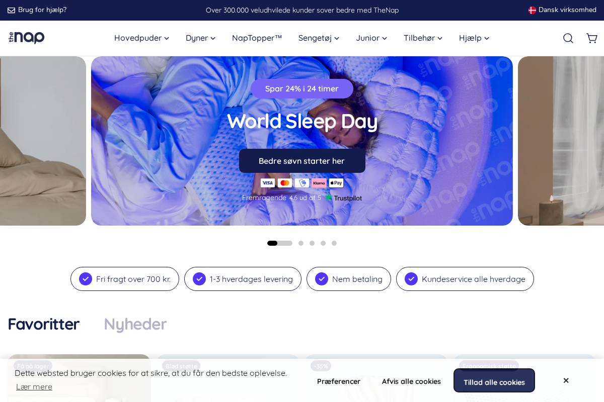 TheNap homepage screenshot