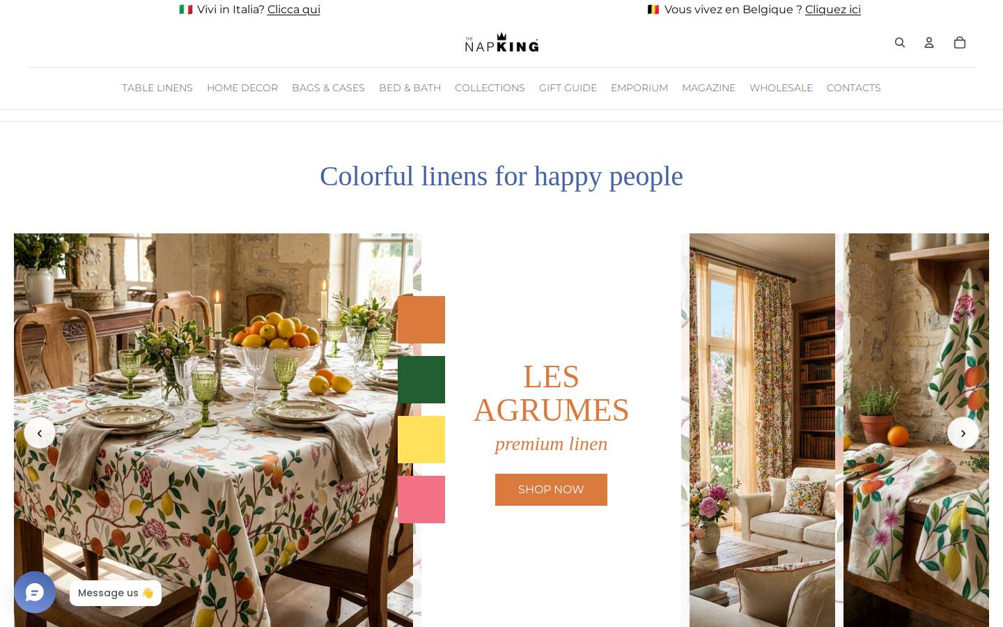 Thenapking homepage screenshot