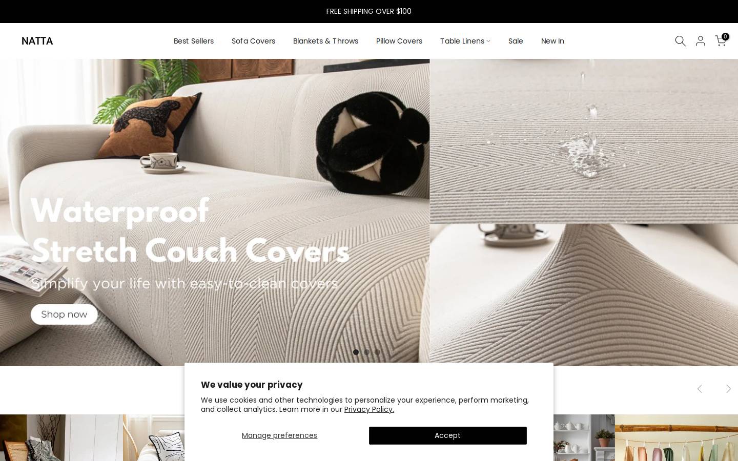 thenatta.com homepage screenshot