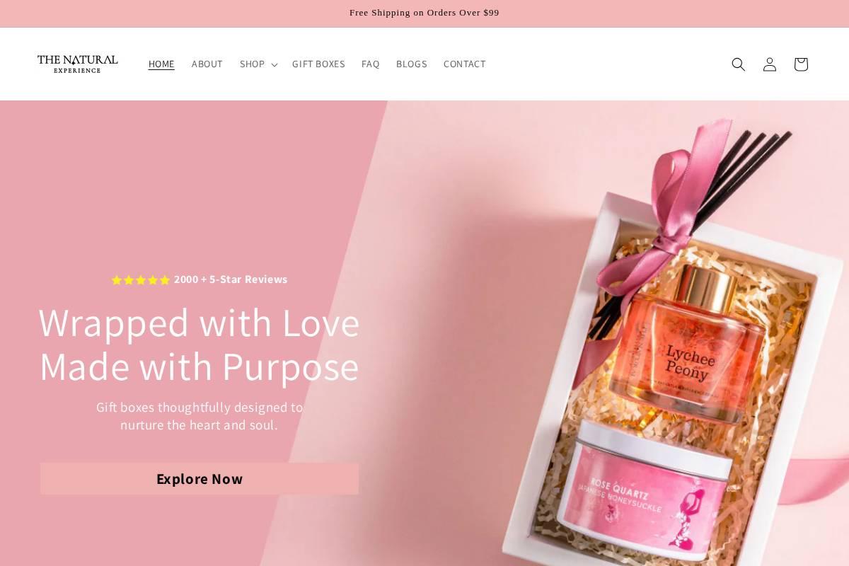 thenaturalexperience.com.au homepage screenshot