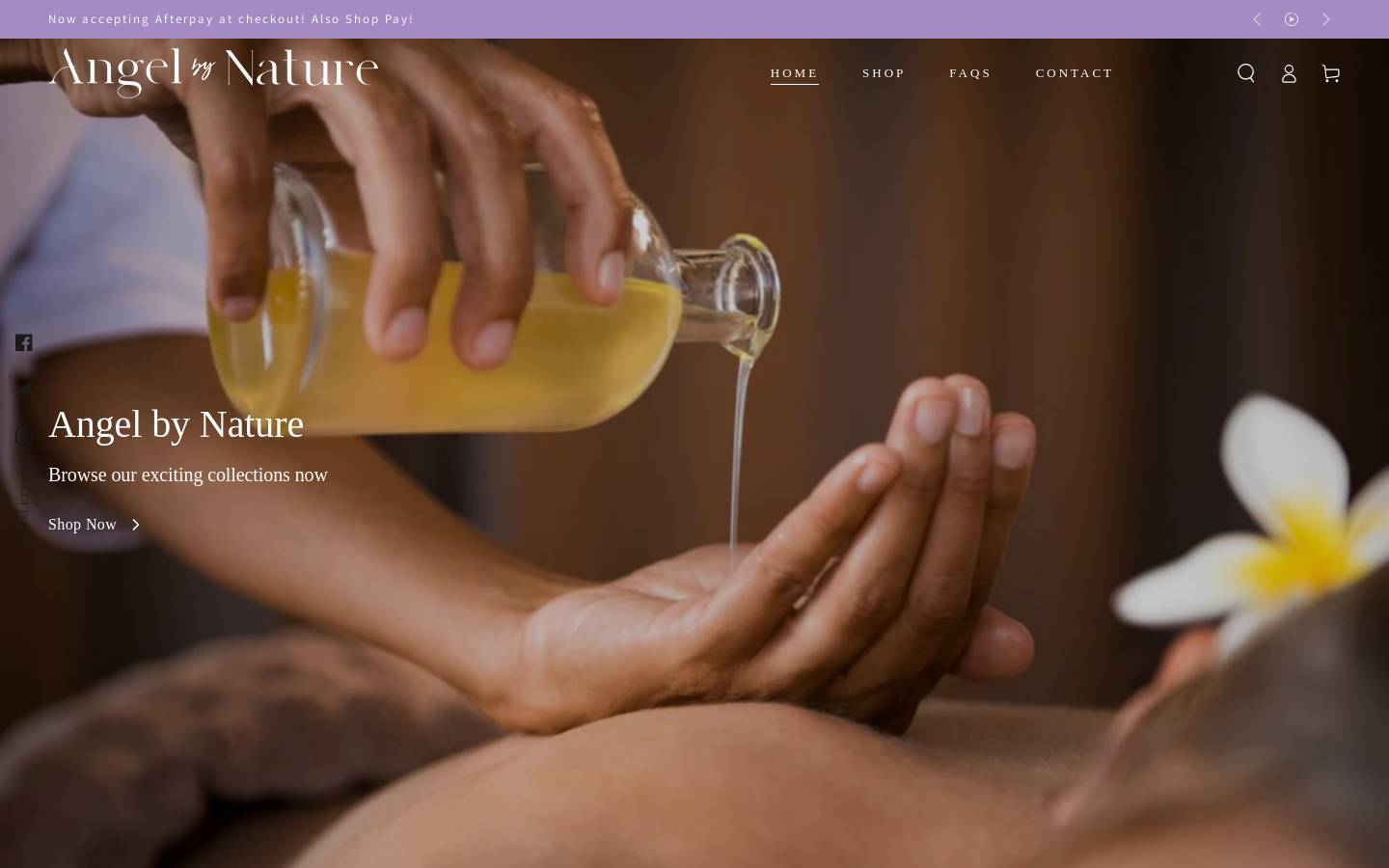 thenatureangel.com homepage screenshot