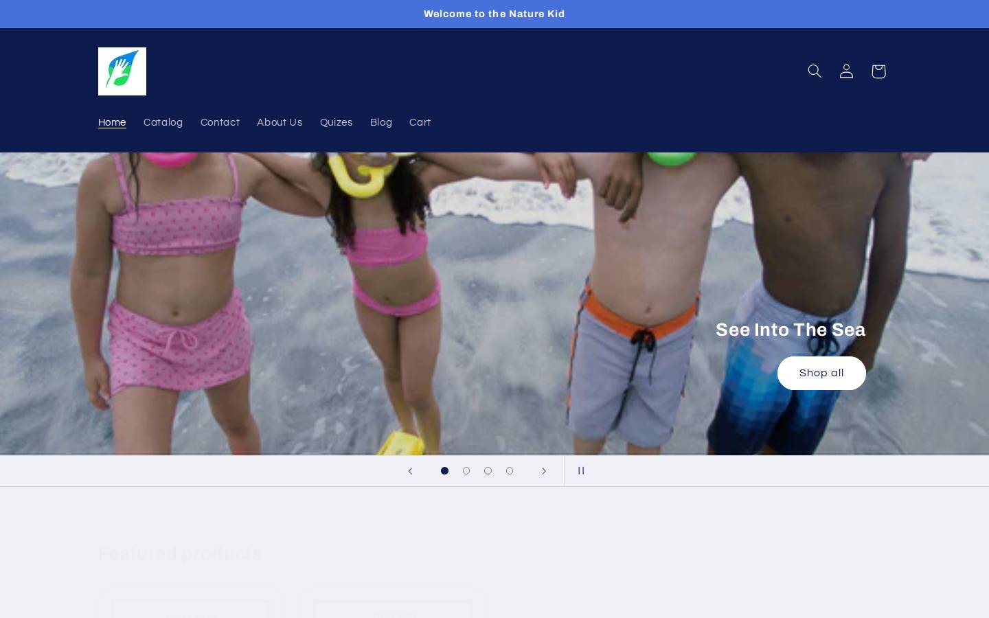thenaturekids.com homepage screenshot