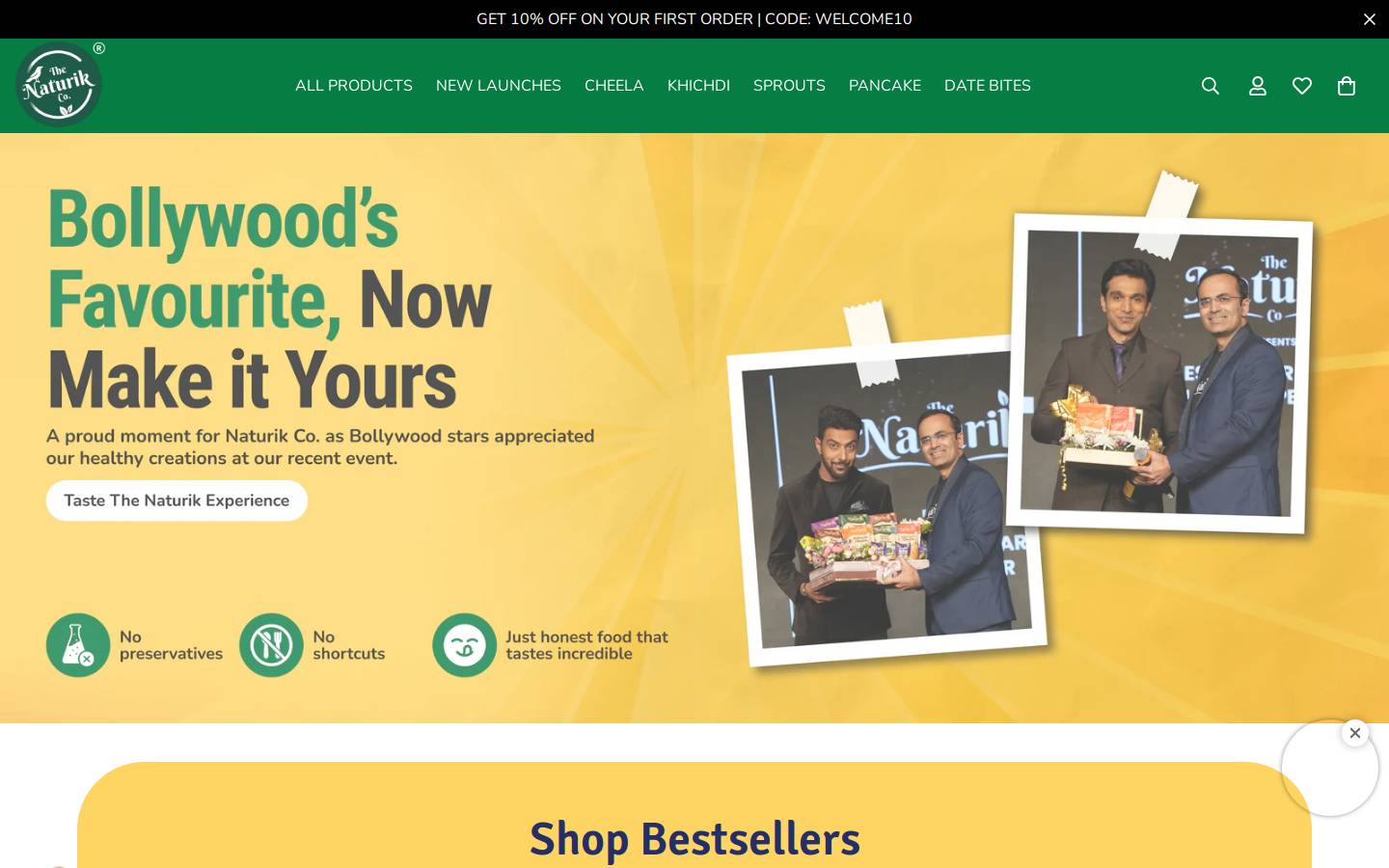 thenaturikco.com homepage screenshot