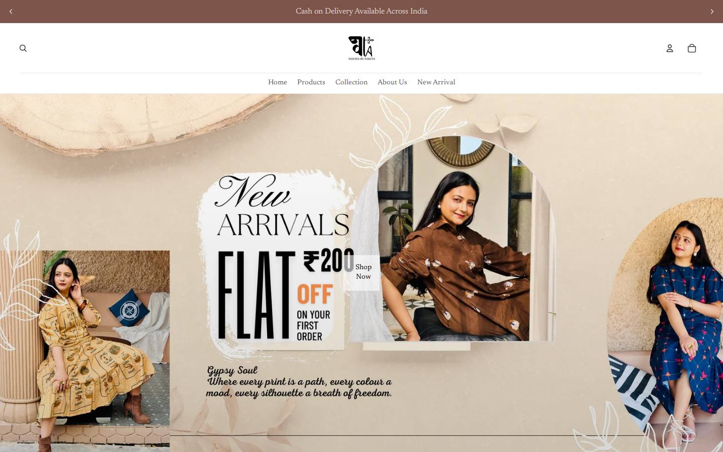 thenavata.in homepage screenshot
