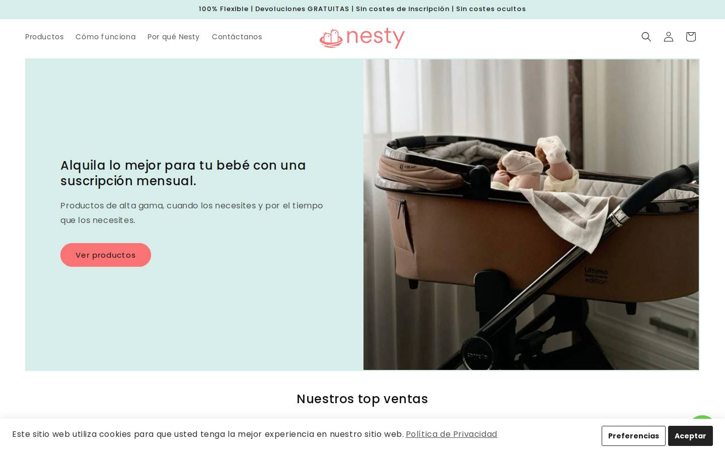 thenesty.com homepage screenshot