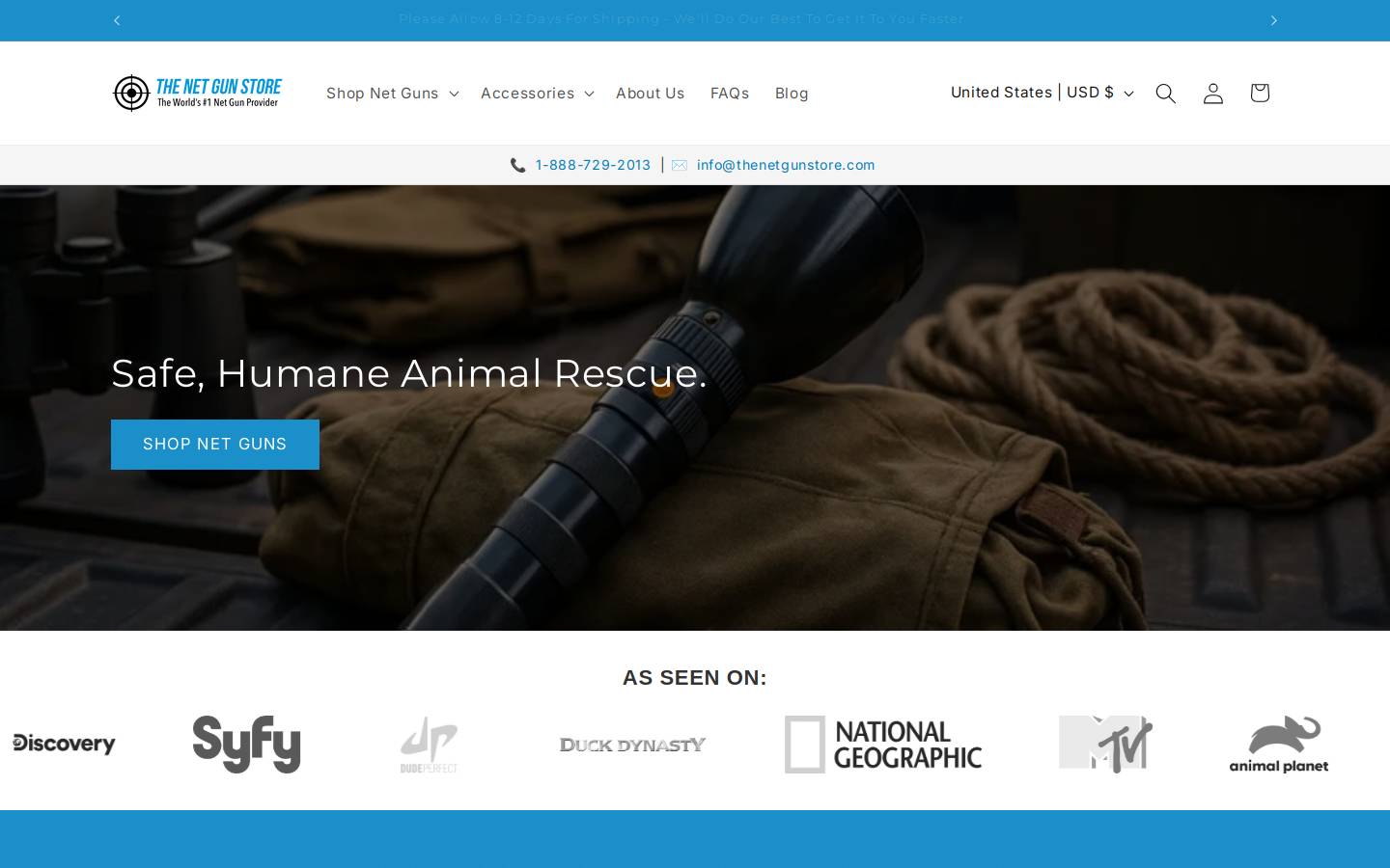thenetgunstore.com homepage screenshot