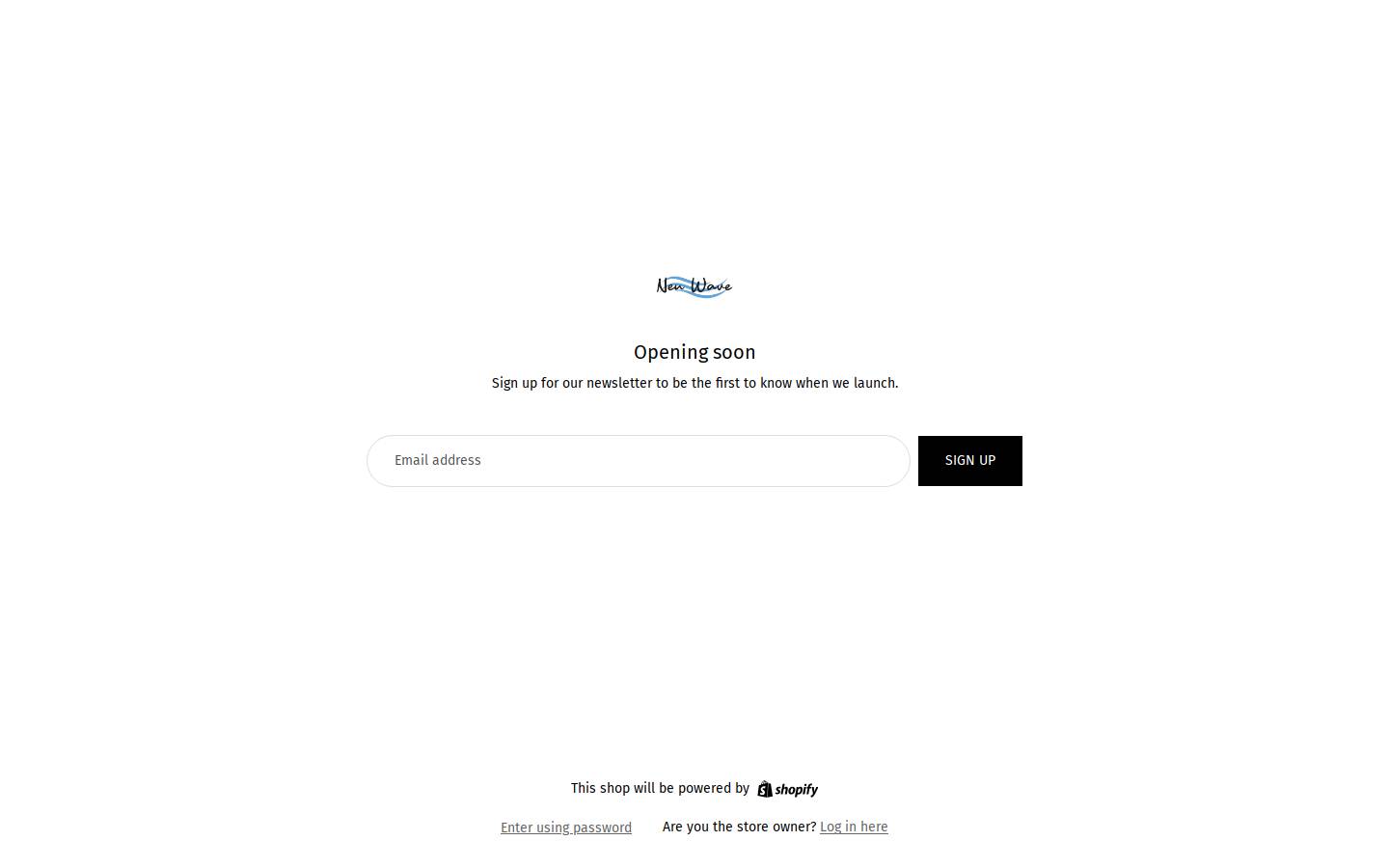 theneuwave.co homepage screenshot