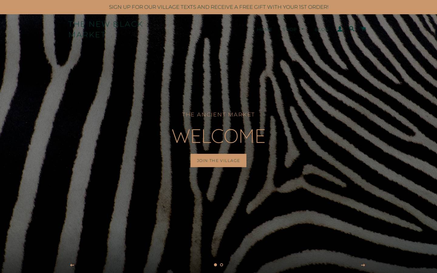 thenewblackmarket.com homepage screenshot
