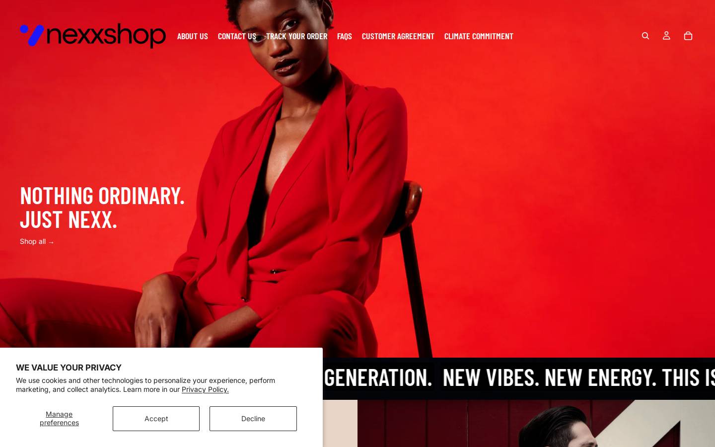 thenexxshop.com homepage screenshot