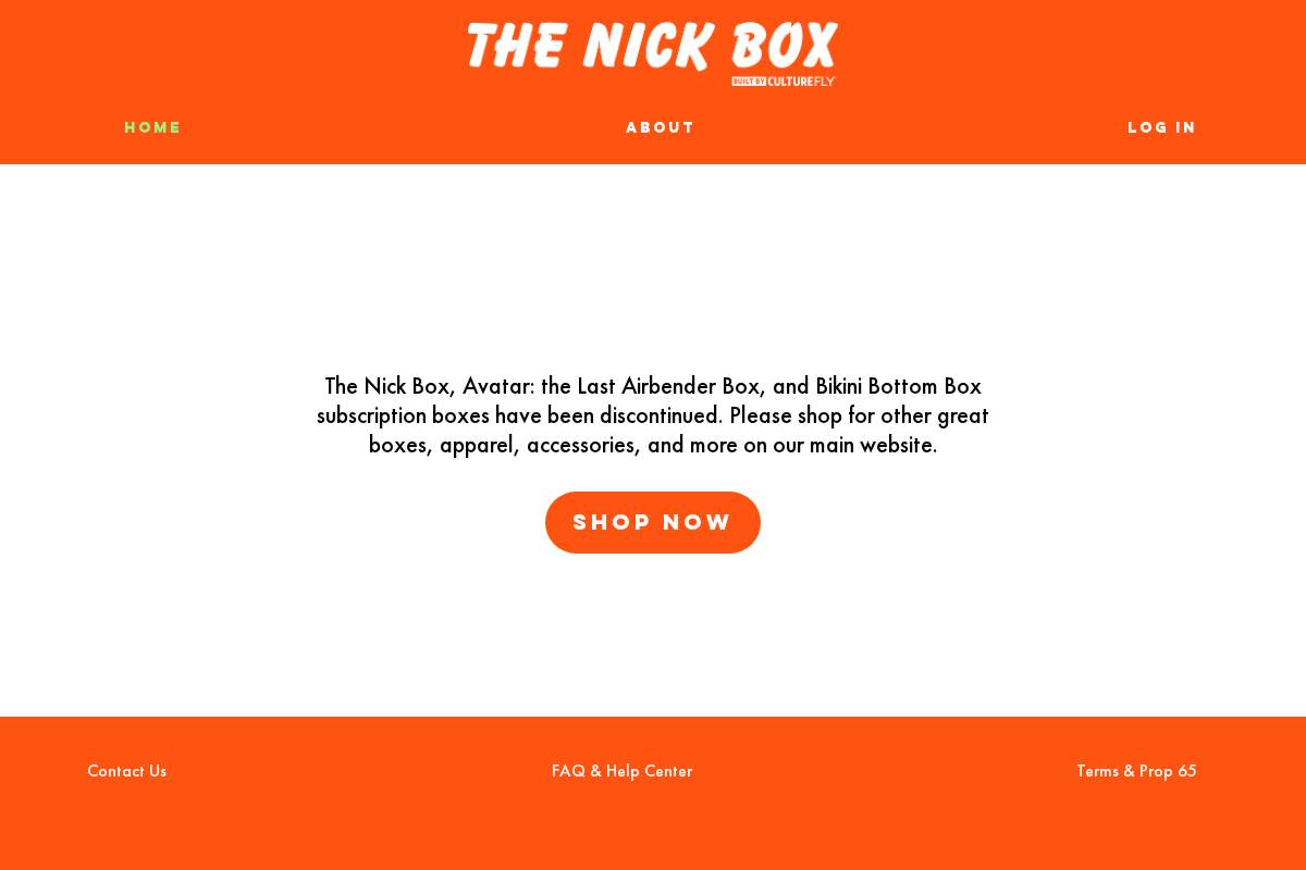 TheNickBox homepage screenshot