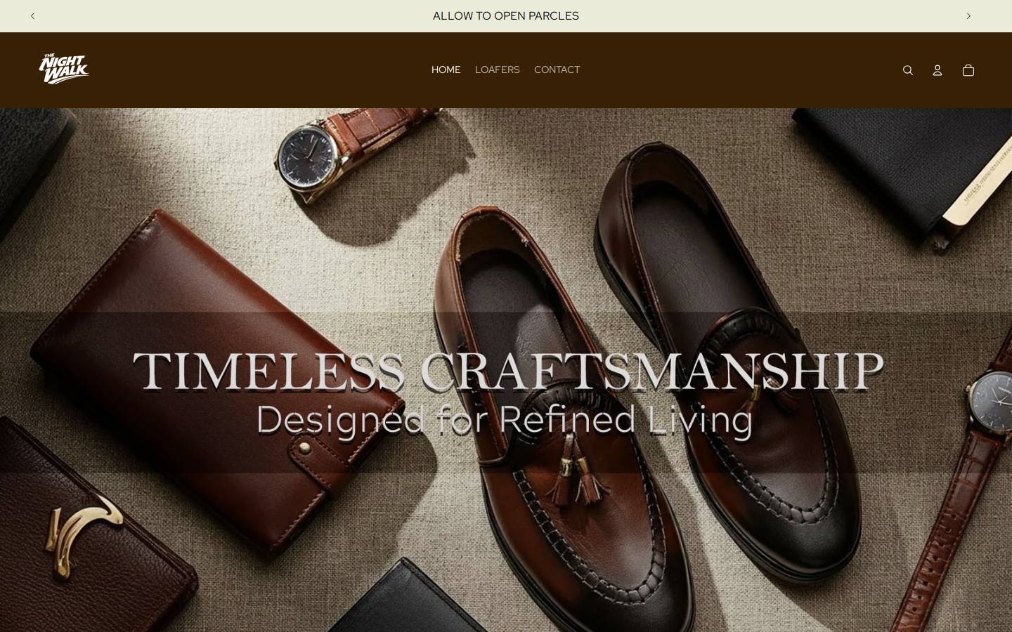 thenightwalk.store homepage screenshot
