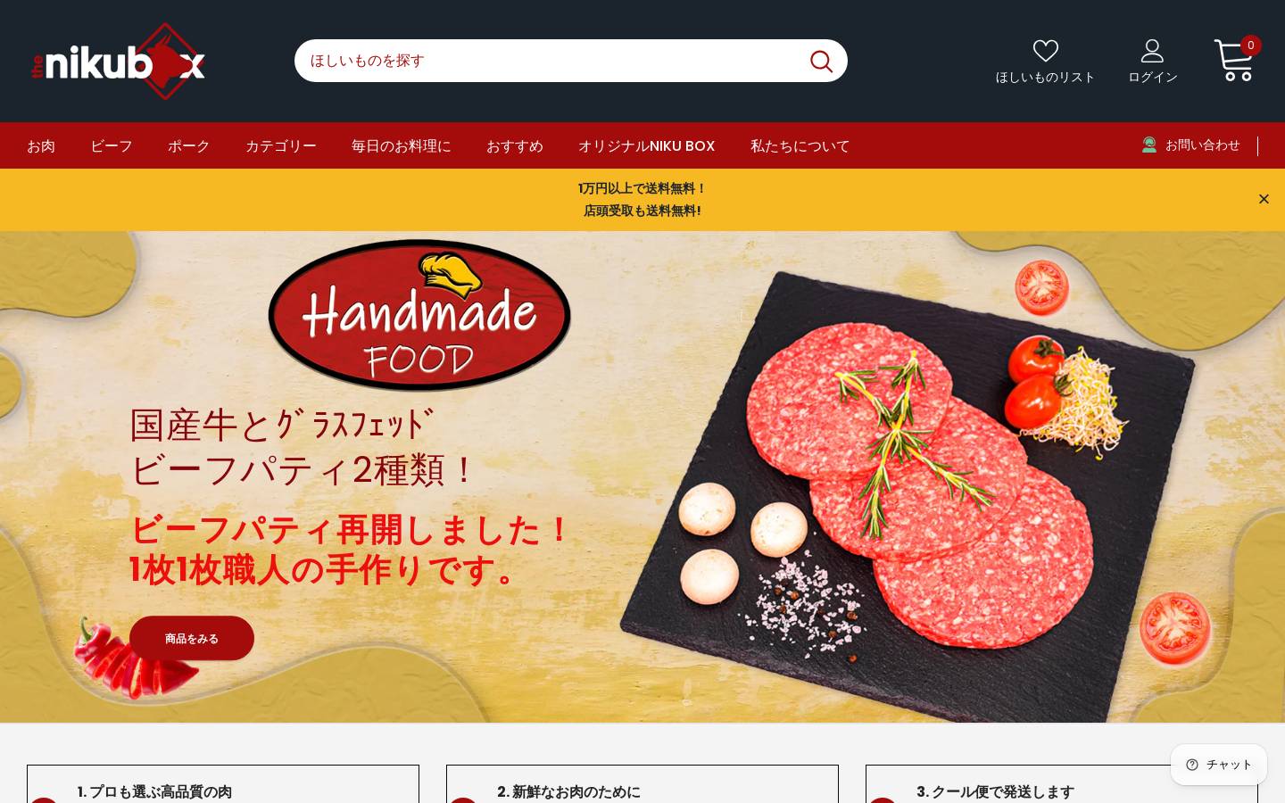 thenikubox.jp homepage screenshot