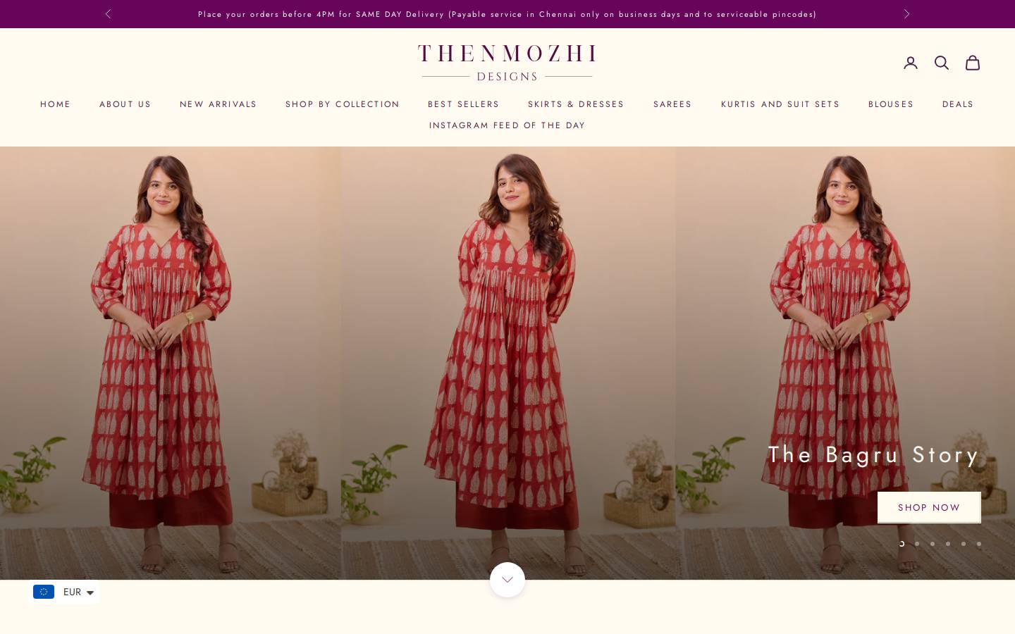 thenmozhidesigns.com homepage screenshot