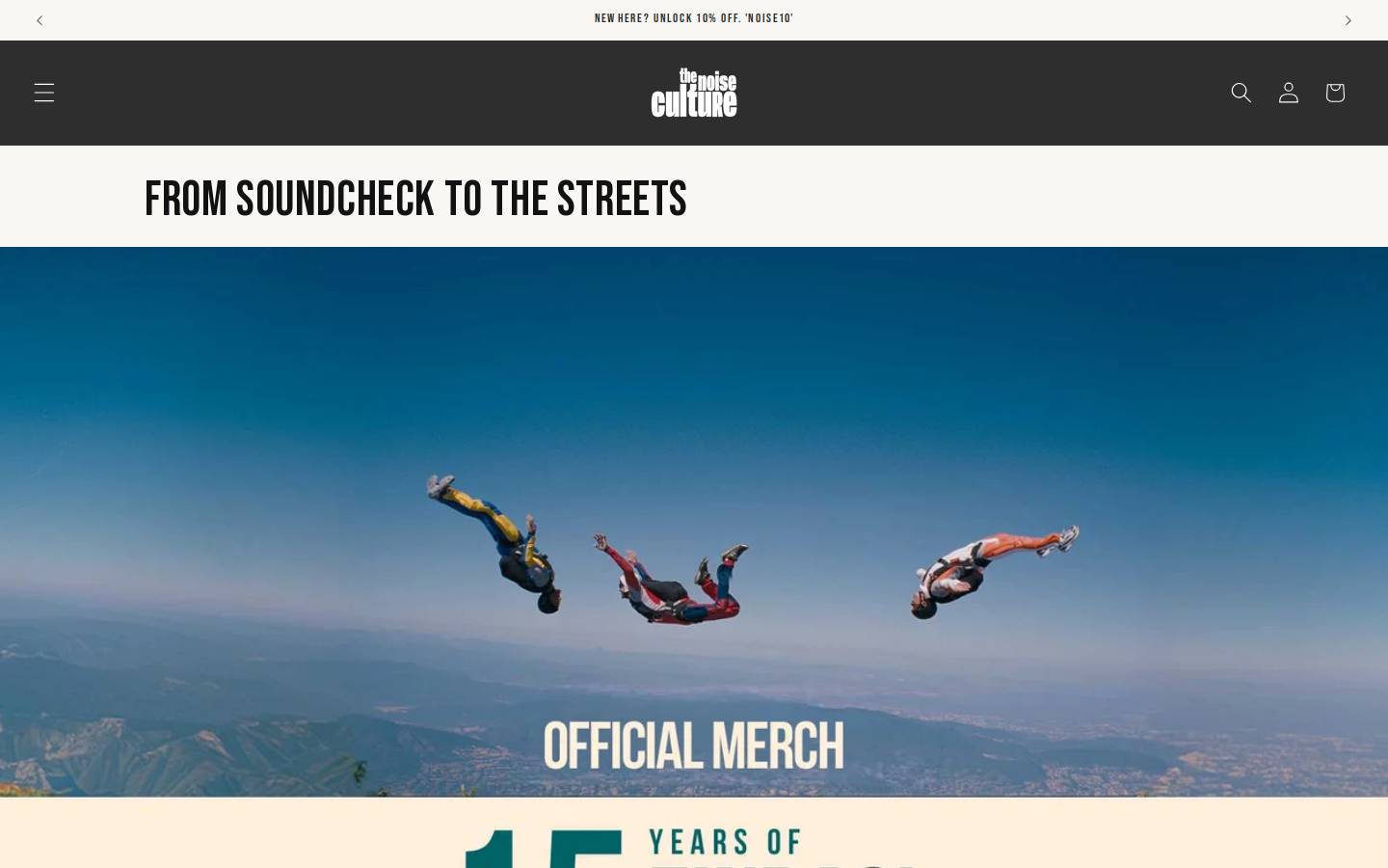 thenoiseculture.com homepage screenshot