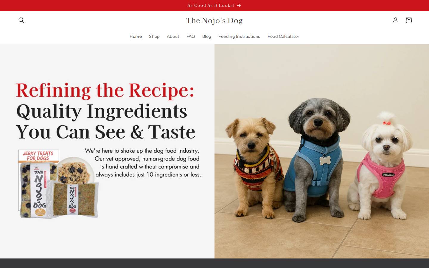 thenojosdog.com homepage screenshot