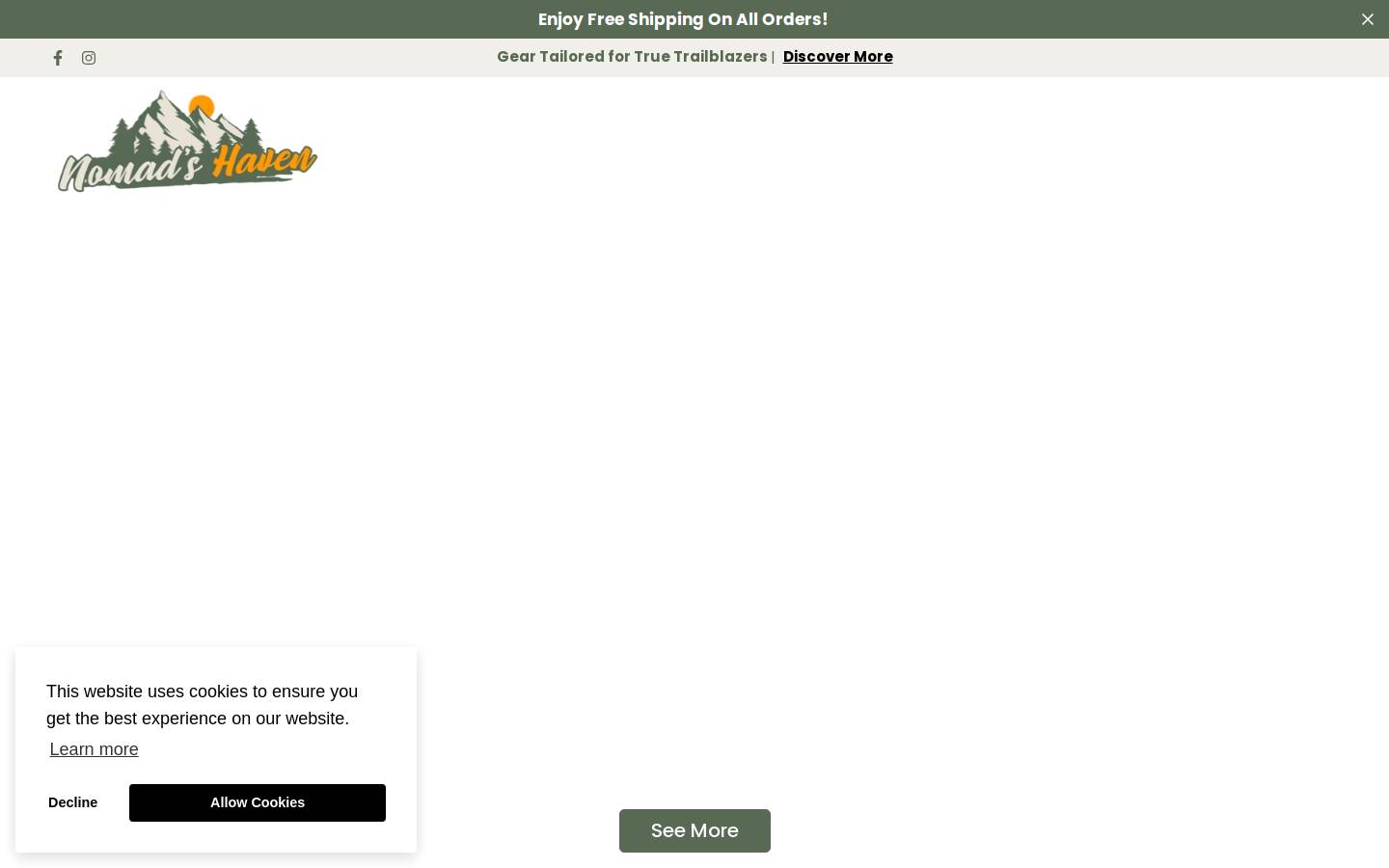 thenomadshaven.com homepage screenshot